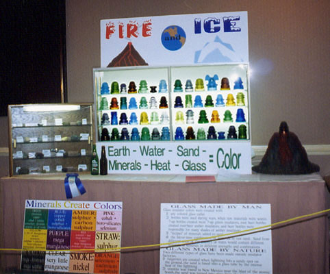 Display of Colorful Glass Insulators
